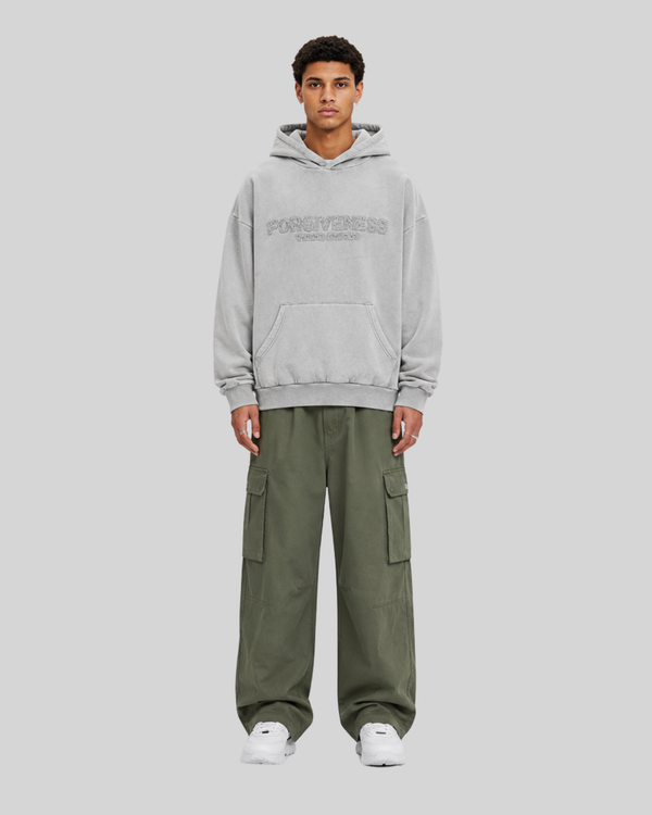 Embroidery Letter Minimalist Hoodie for Men