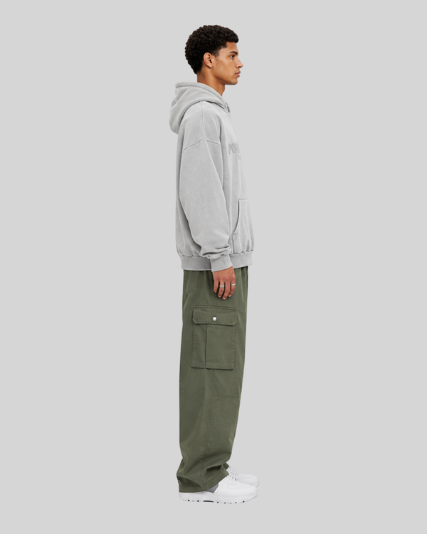Embroidery Letter Minimalist Hoodie for Men