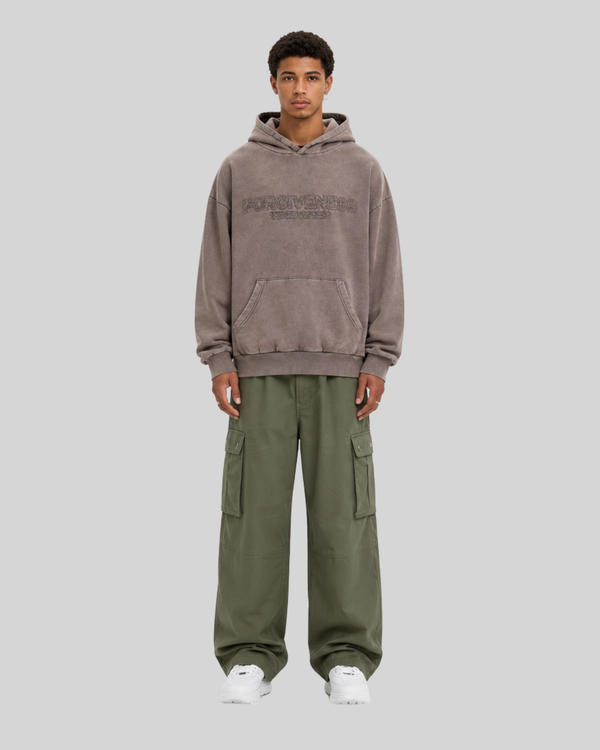 Embroidery Letter Minimalist Hoodie for Men