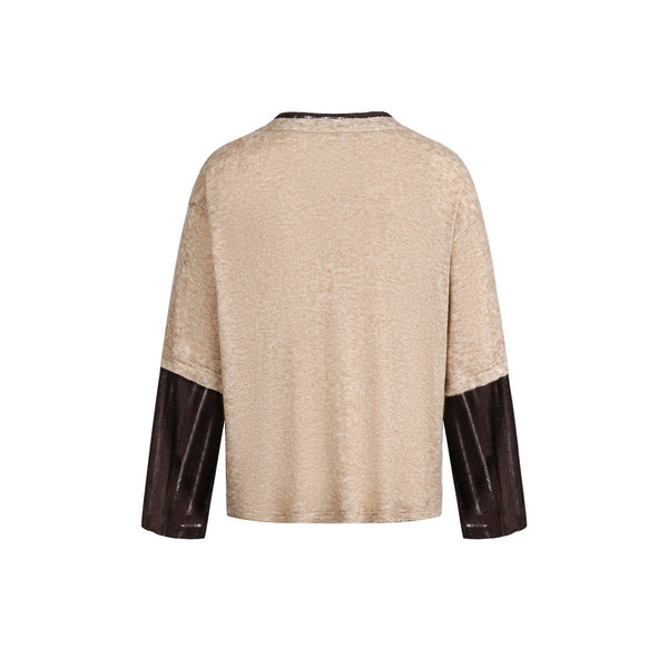 Fake two contrasting long sleeved T-shirts