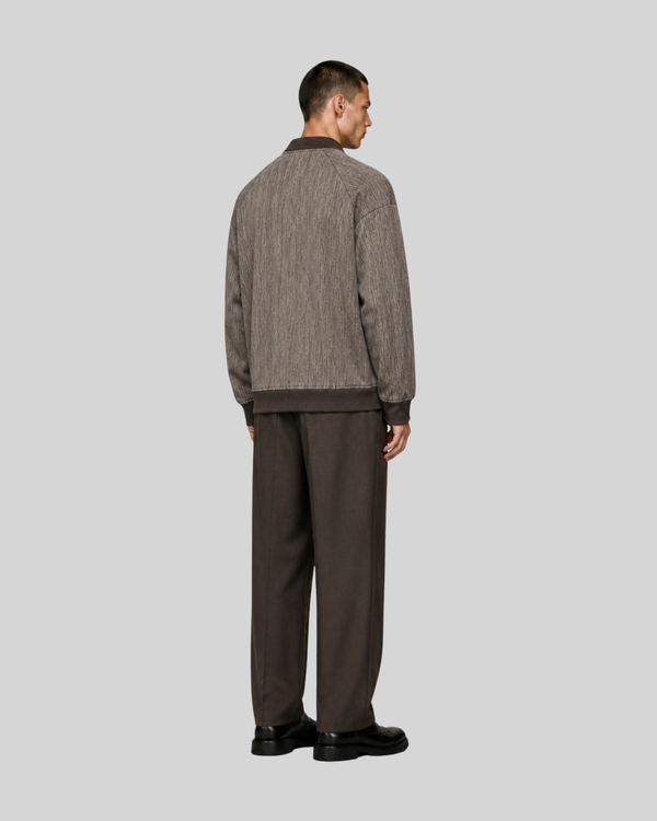 Dyeing Color-blocked Loose Long Sleeve Mock Neck Sweatshirt Men