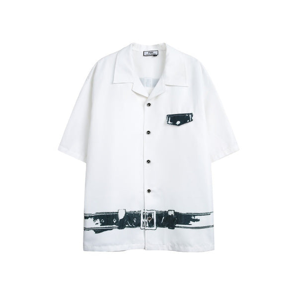Men's and women's loose short sleeved shirts