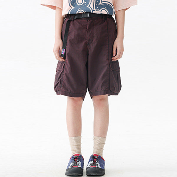 Utility Shorts with Belt: Loose Fit, Solid Color, Large Pockets, Summer Casual Outdoor Knee-Length Pants for Men