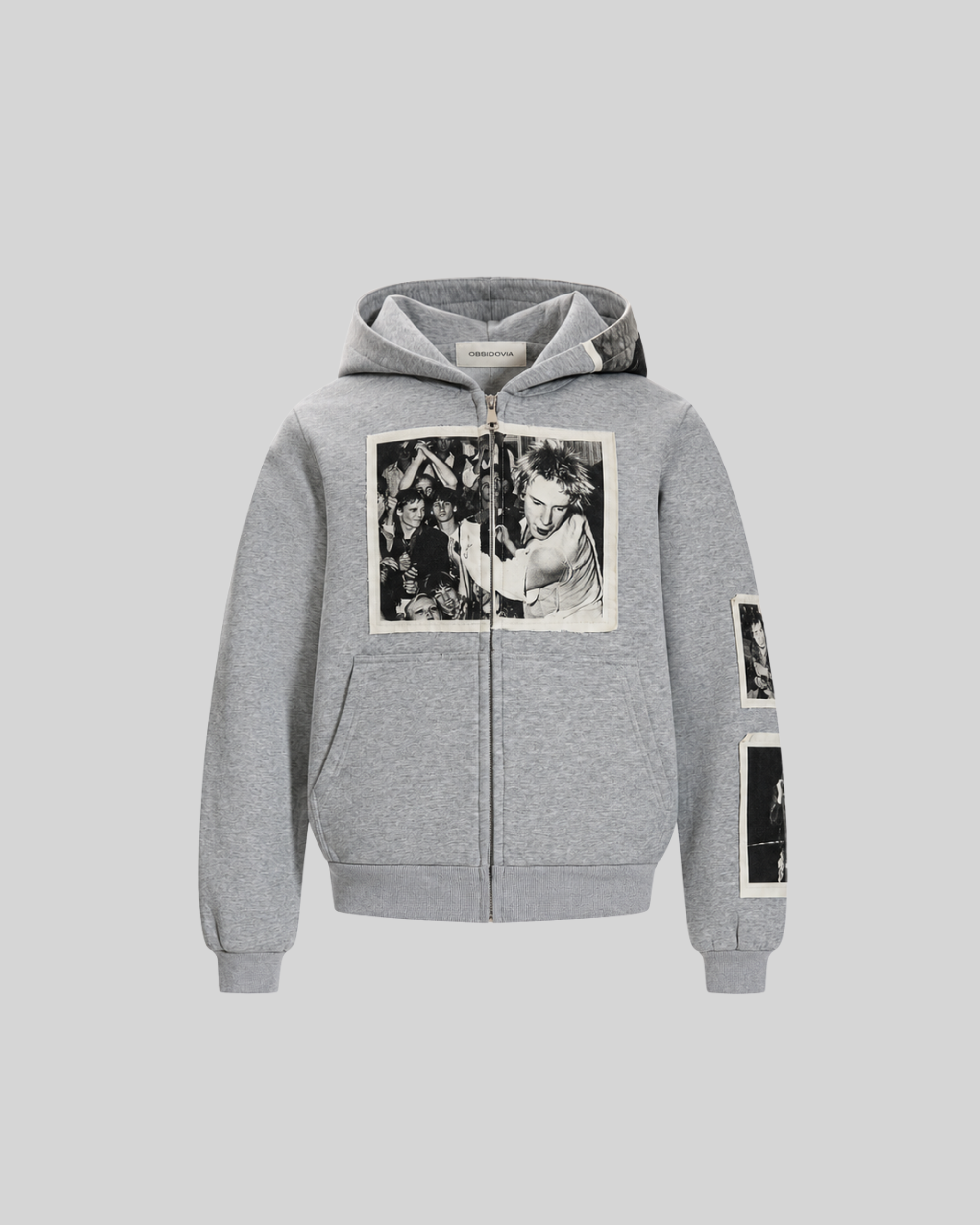 Tape Detail Zip Hoodie
