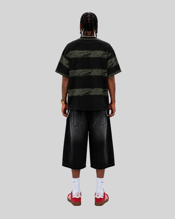 Short-Sleeve T-Shirt for Men Loose Round Neck Green Tee