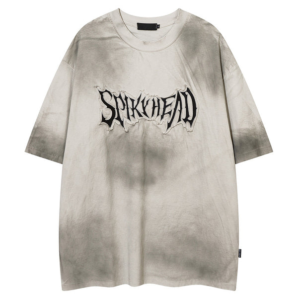 Loose Casual T-Shirt with Patch Embroidery for Men and Women