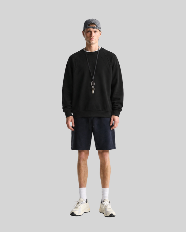 Round neck pullover hoodie for men