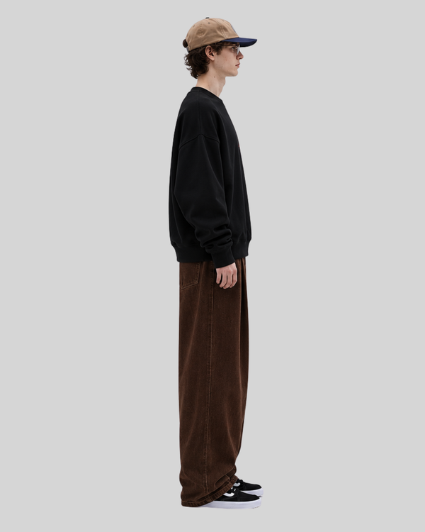 Embroidered round neck sweatshirt for men