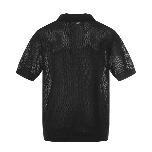 Fake two double-layer lapel polo shirts