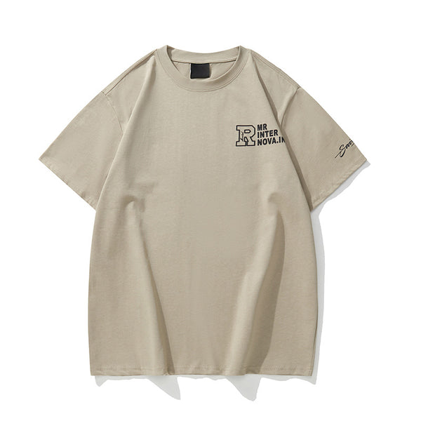T-Shirt for Men and Women Short Sleeve Loose White Half Sleeve