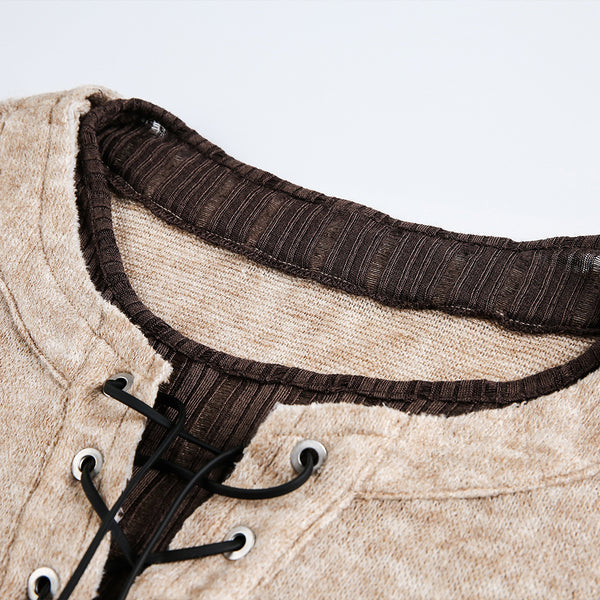 Fake two contrasting long sleeved T-shirts