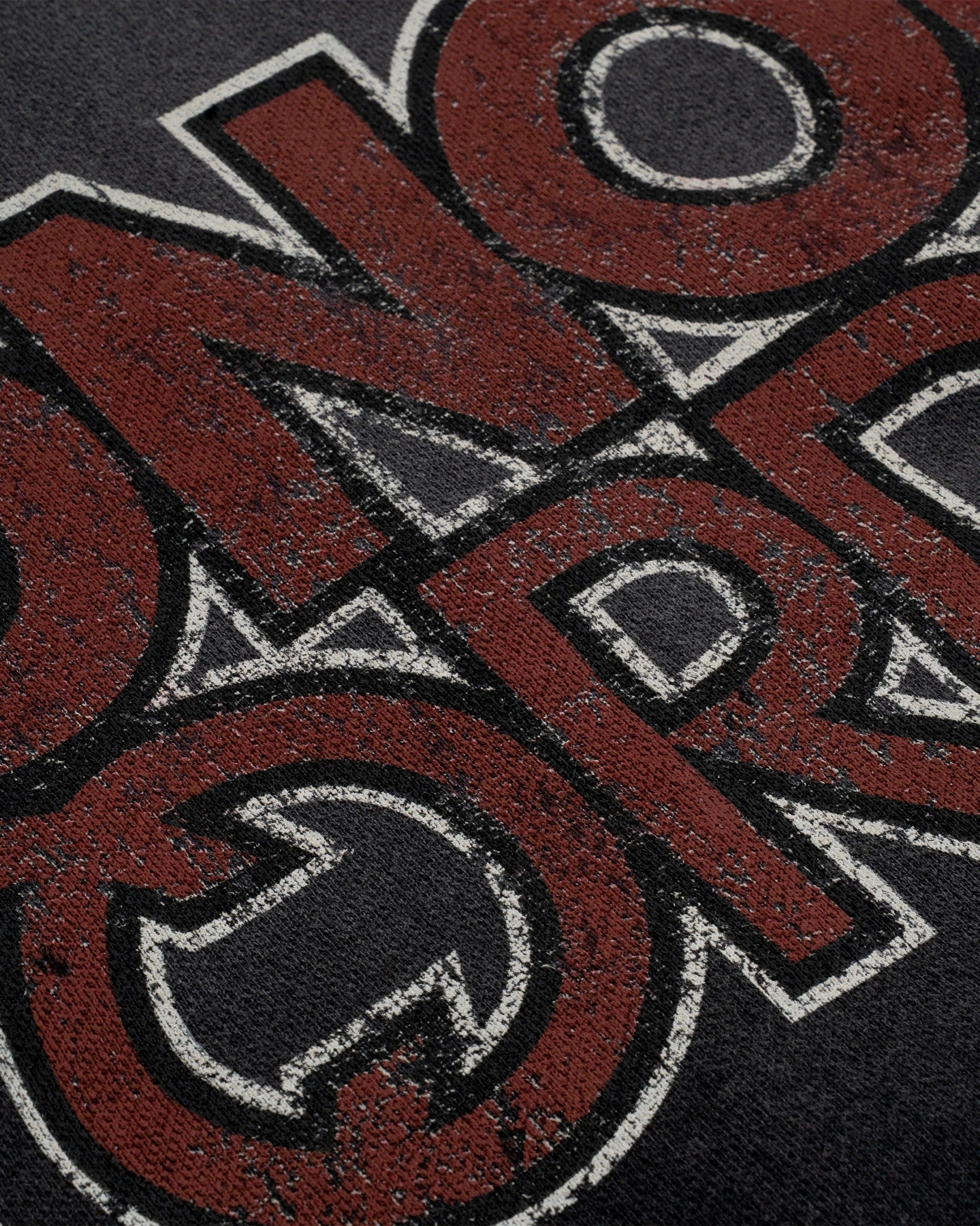 Monoic Records Zip Hoodie - Distressed Black