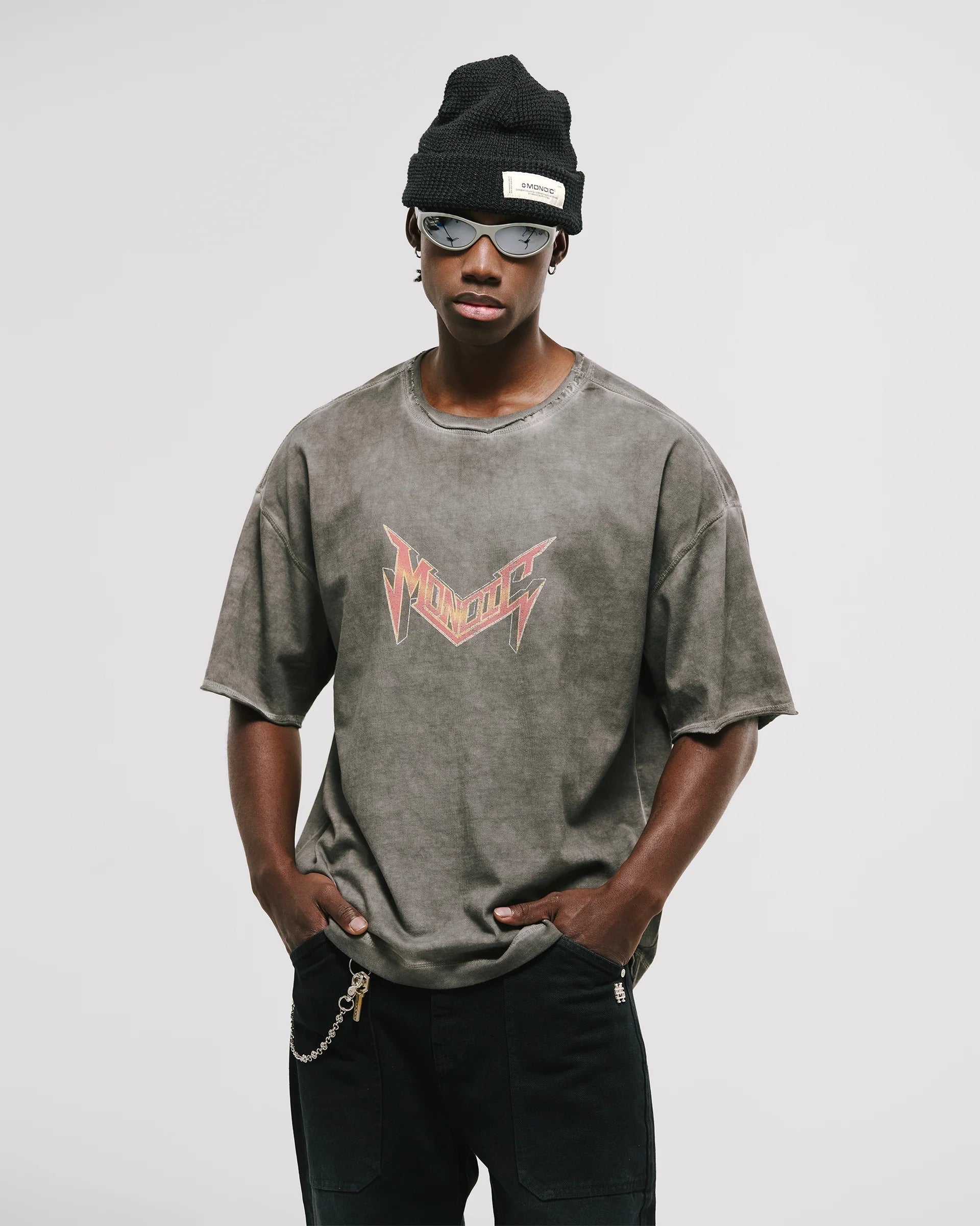 World Tour Boxy Fit T-Shirt - Distressed Grey