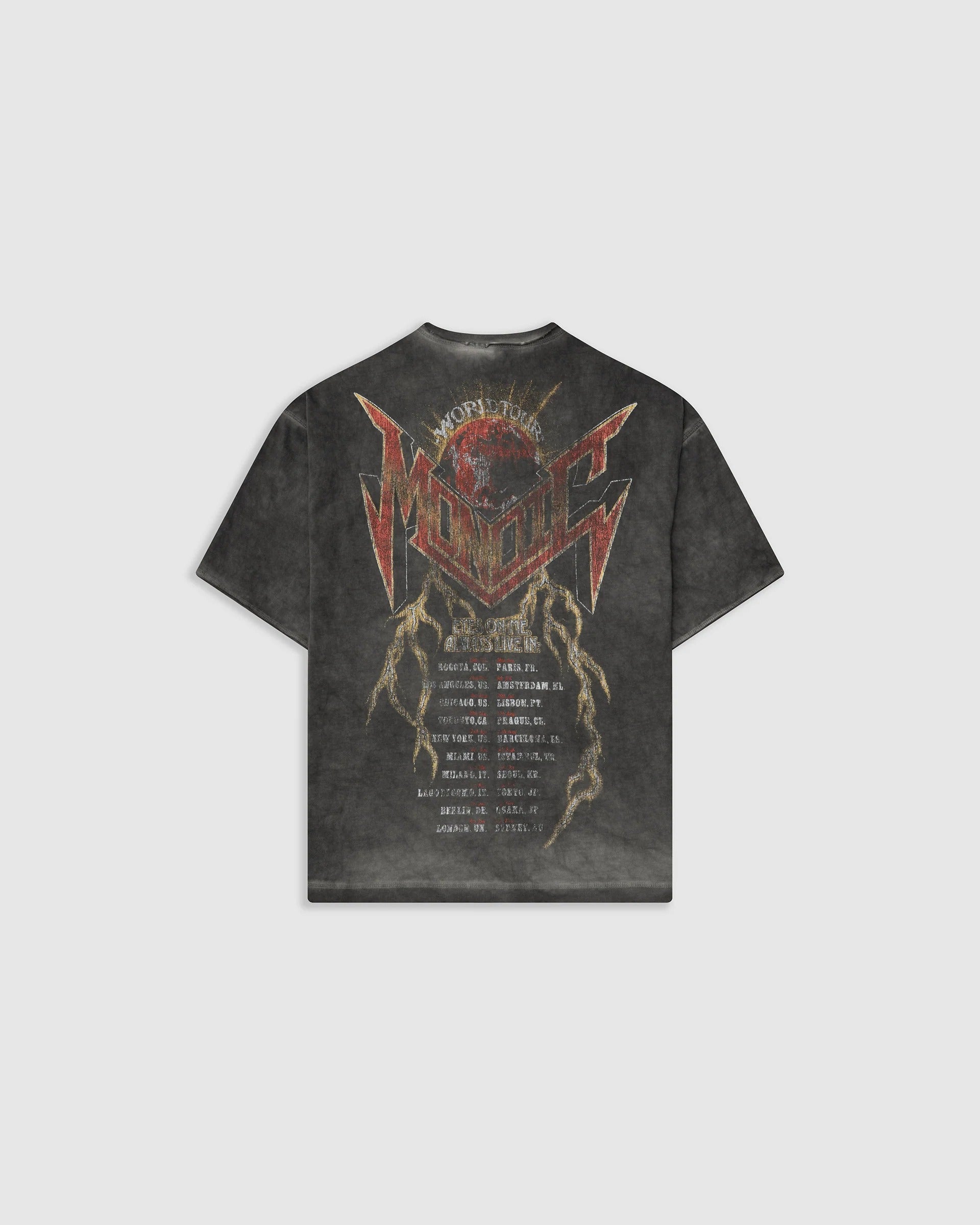 World Tour Boxy Fit T-Shirt - Distressed Grey